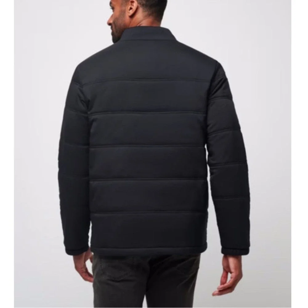 TravisMathew Mens Black Palisades‎ Quilted Puffer Jacket Full Zip Style Size M